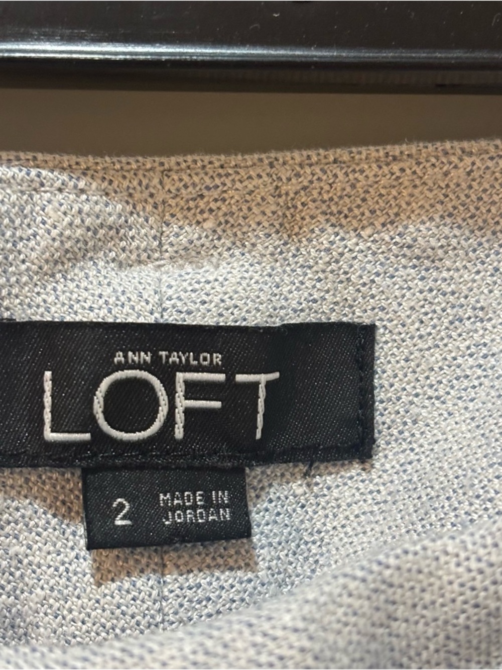 LOFT Light gray Cropped Paperbag Waist Tie Pants - Picture 3 of 3